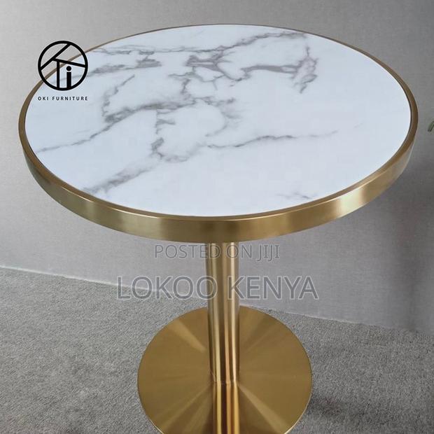 Dining Table ; White Marble Top Dining Table - thumbnail 6
