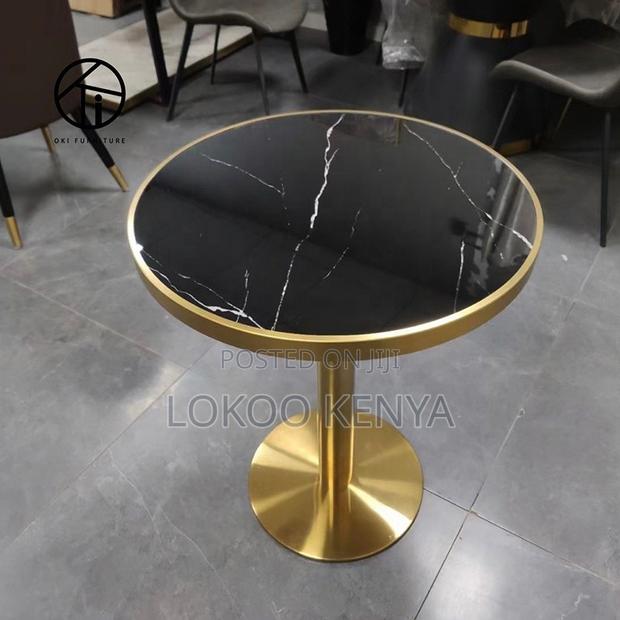 Dining Table ; White Marble Top Dining Table - thumbnail 7