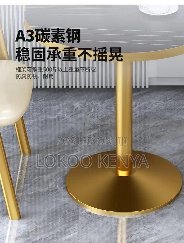 Dining Table ; White Marble Top Dining Table - thumbnail 9