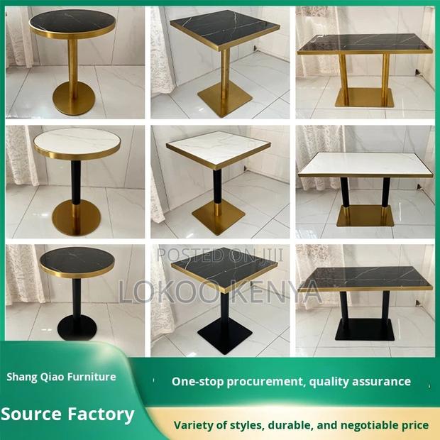 Dining Table ; White Marble Top Dining Table - thumbnail 10