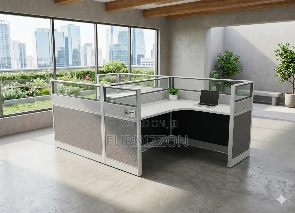 Double Cubicle Office Desk Unit