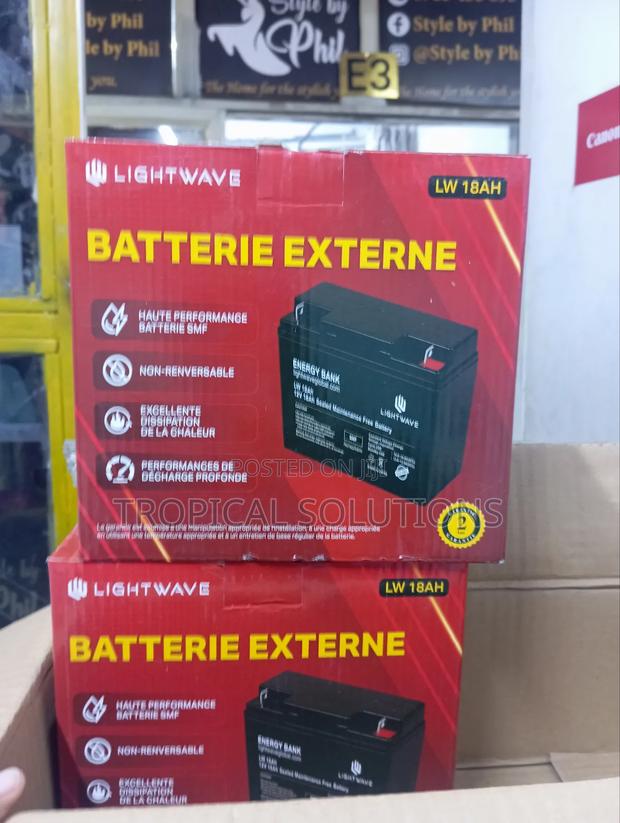 Ups Battery 12v by 18ah Light Wave Battery - thumbnail 2