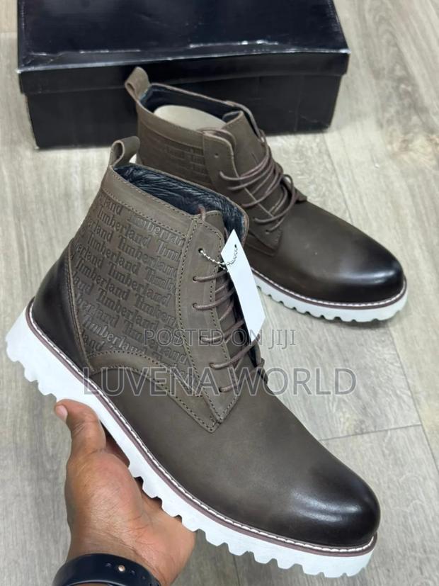 Coffee And Black Timberland Boots - main view