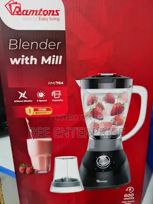 **Ramtons 2 In 1   Brand New Blender  Rm764