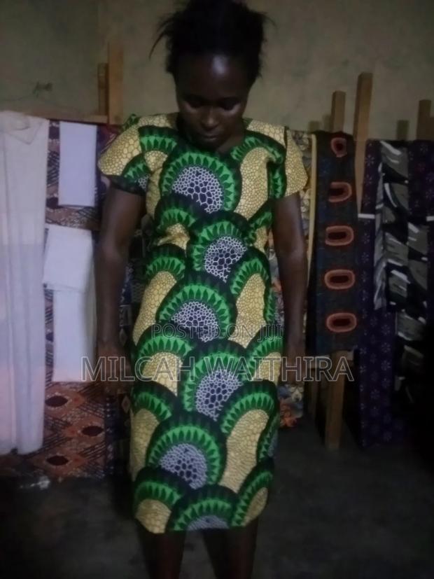 Khaki Kitenge Dress