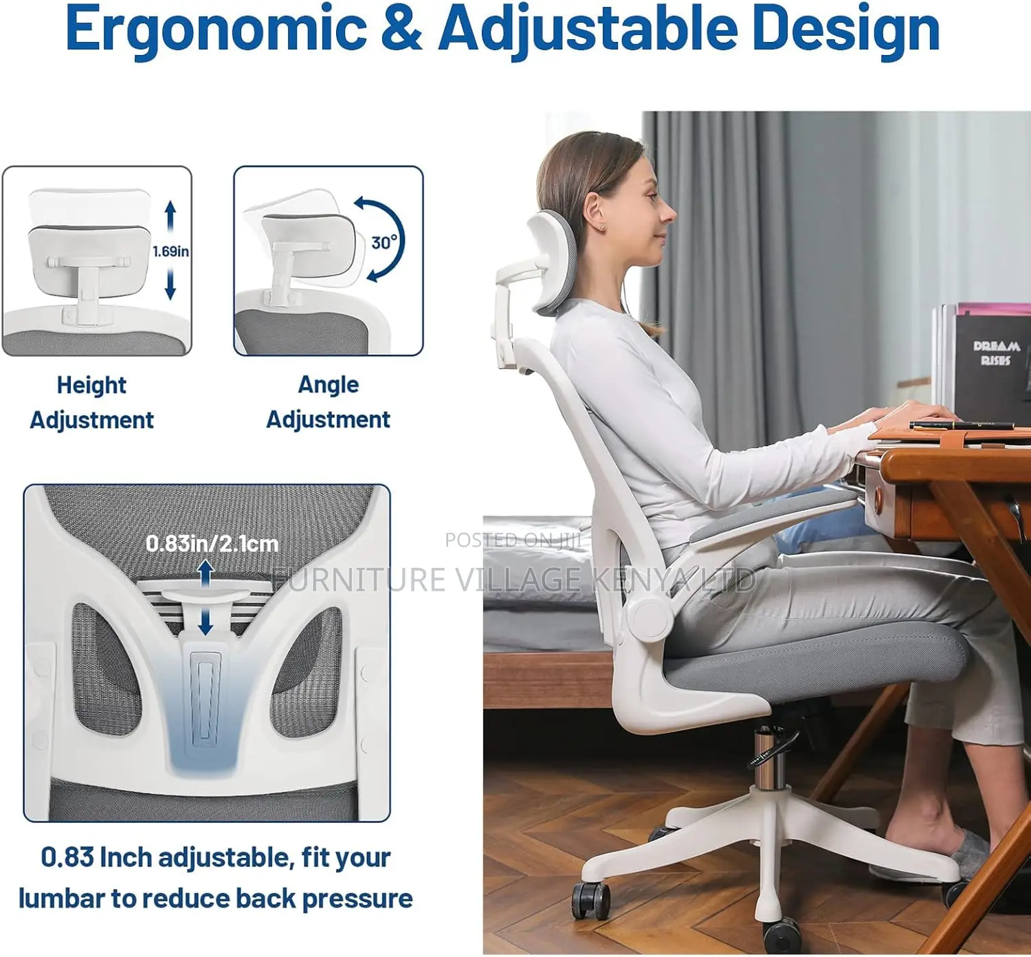 Ergonomic Office Chair| High Back Executive Mesh Computer Desk Chair