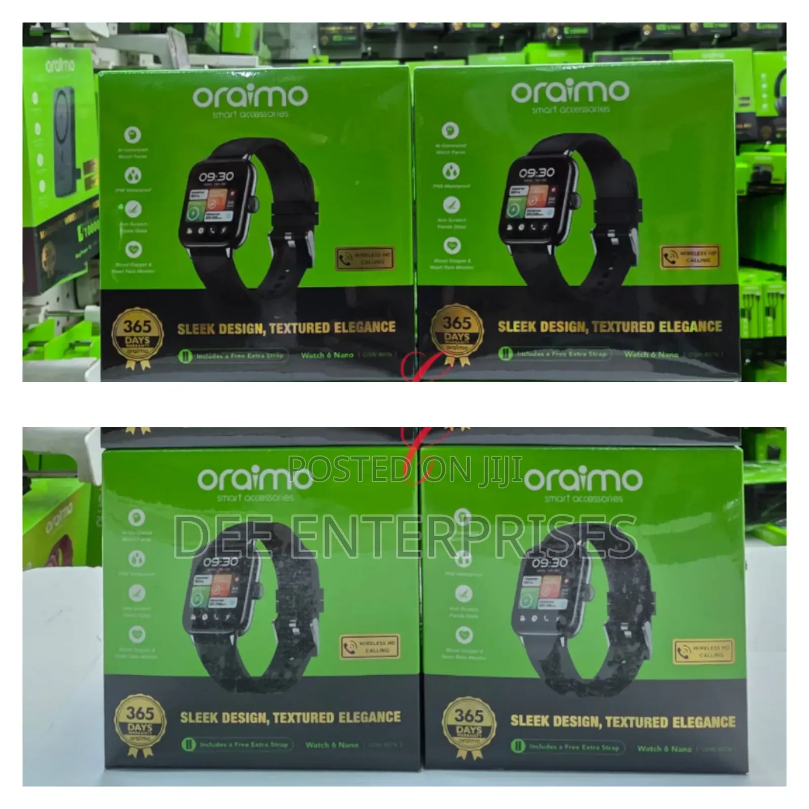 Oraimo Watch 6 Nano Full Touch Wireless Hd Calling Smart Watch