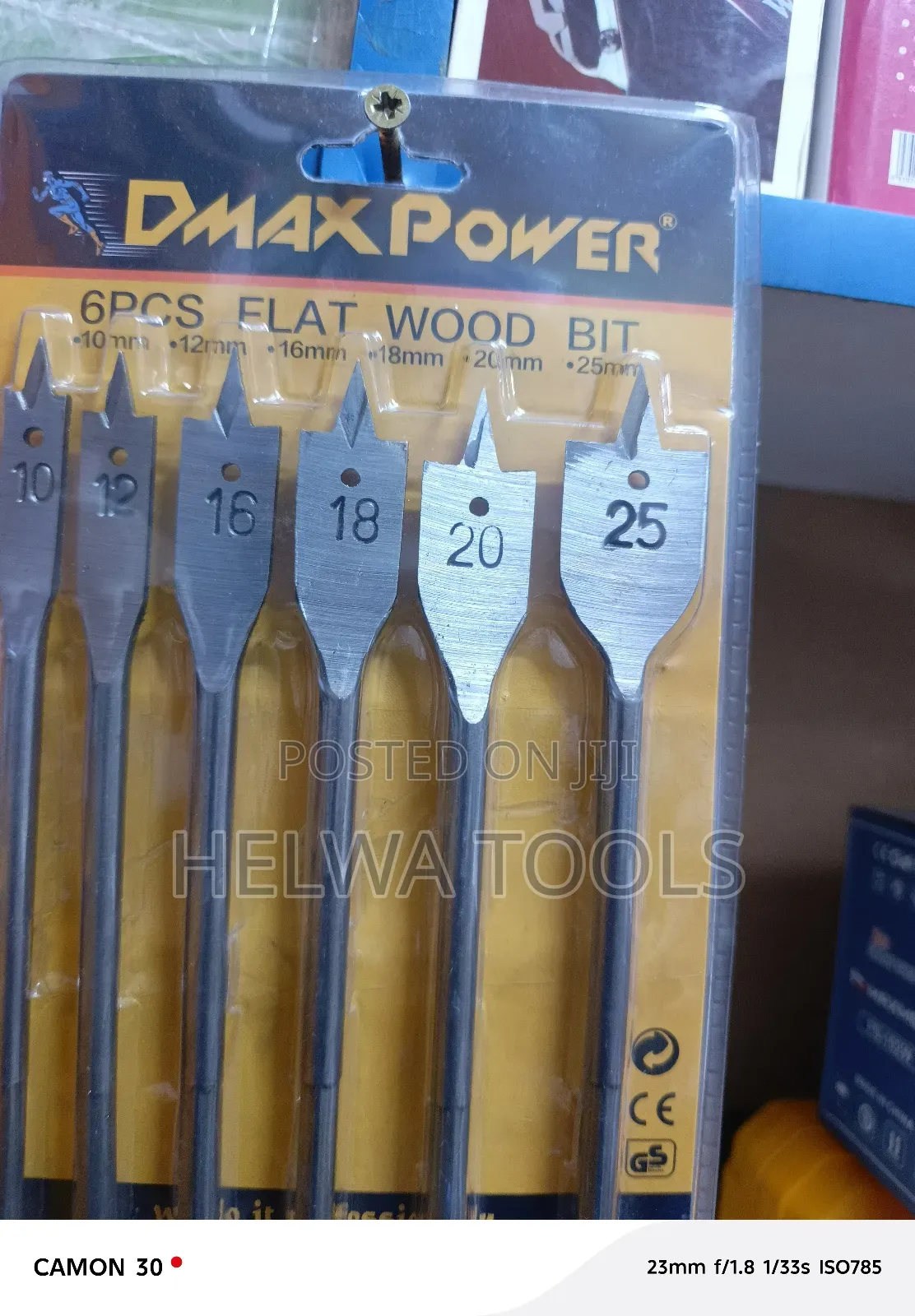 6 PCS Flat Wood Drill Bits