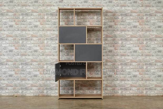 5 Tier Display Shelf–Modern Bookcase With 3 Push to Open Cabinets - thumbnail 3