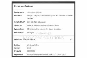 Laptop HP 650 G5 8GB Intel Core i5 SSD 256GB
