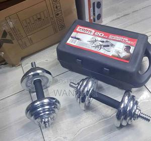Brand New 20 KGS Chrome Dumbbells - thumbnail 2