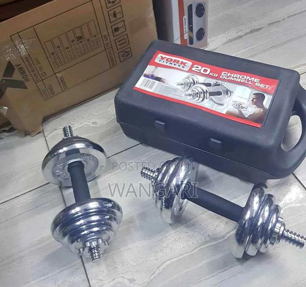 Brand New 20 KGS Chrome Dumbbells - main view