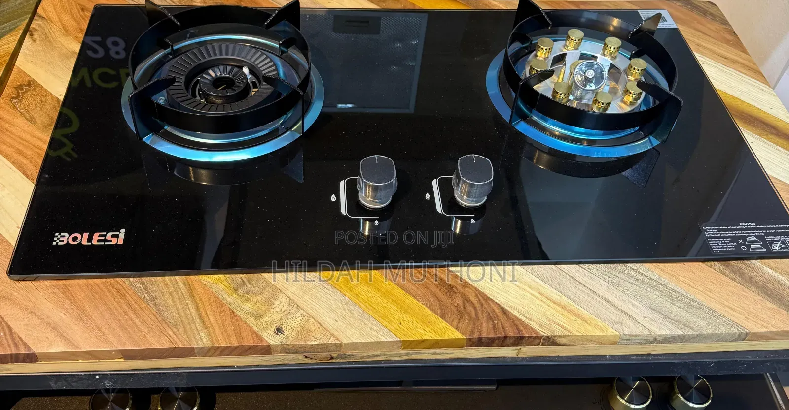 Bolesi Hob 2 Burners With Sensor and Wok Burner