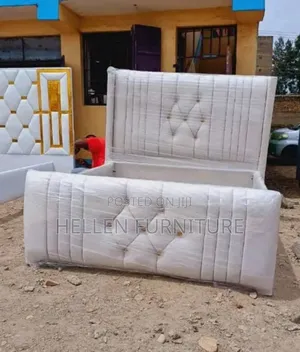 Modern Cream Bed Available