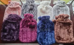 Hot Water Bottle With a Plush Velvet Cover