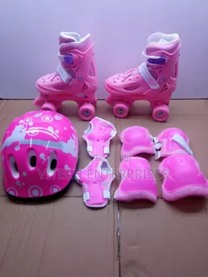 Kids Quad Skate Shoes Adjustable Full Set