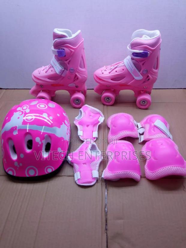 Kids Quad Skate Shoes Adjustable Full Set
