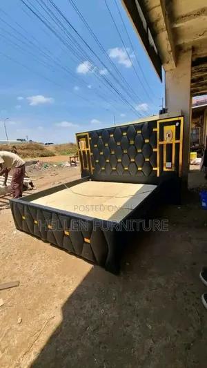 Black With Gold Chester Bed
