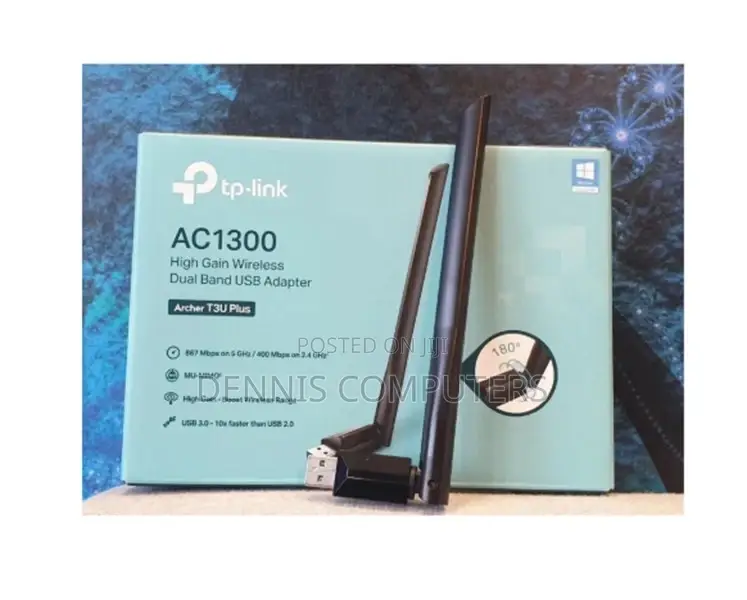Tl-Archer T3u Plus Ac1300 High Gain Wireless Dual Band Usb Adapter