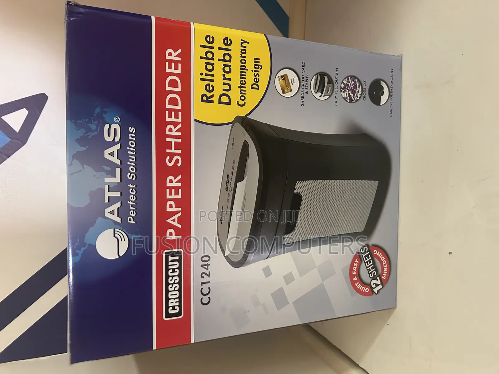 Atlas Cc1240 12‐Sheet Cross‐Cut Paper Shredder