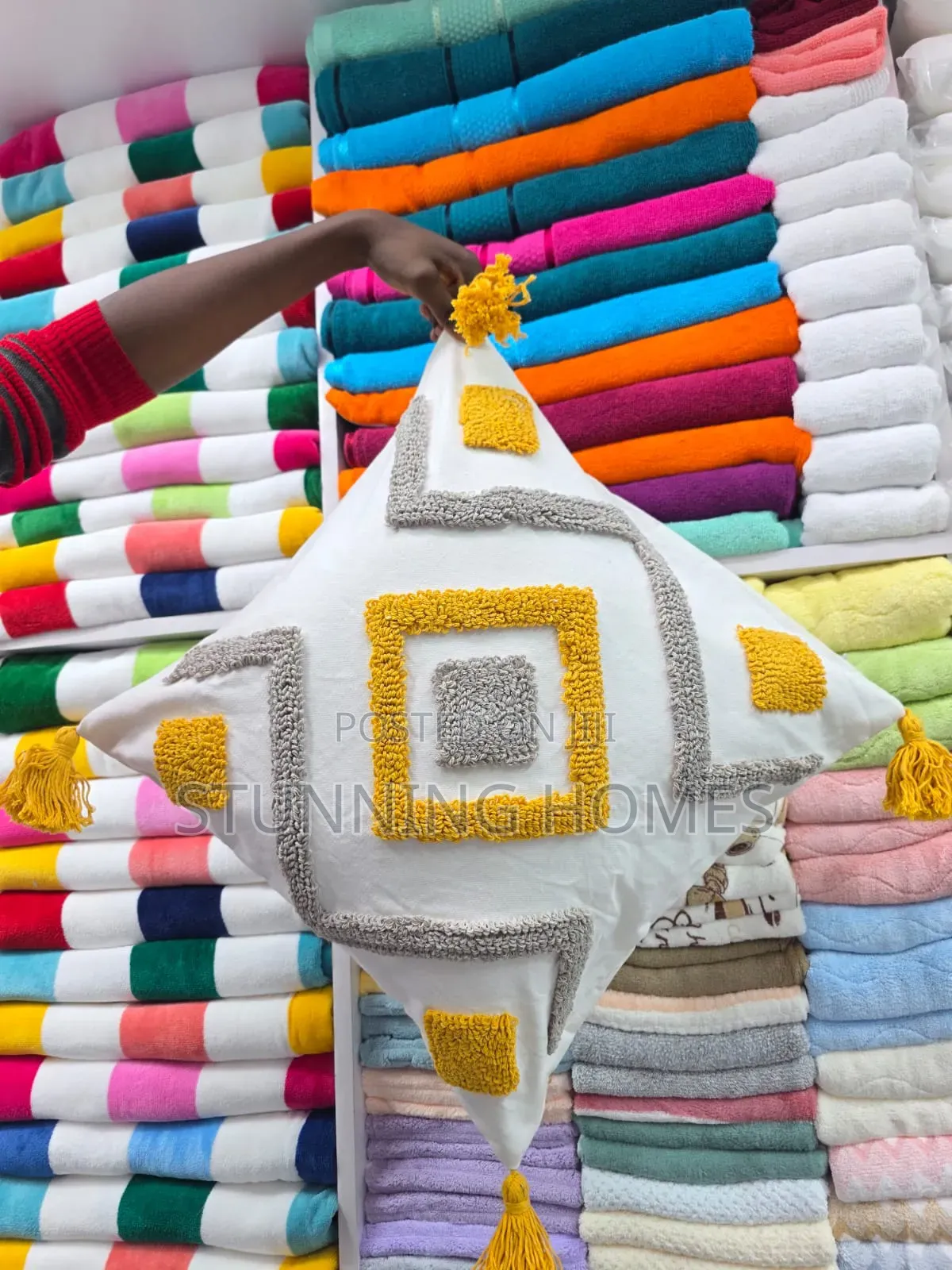 Boho Themed Throw Pillow Cases With Tassels