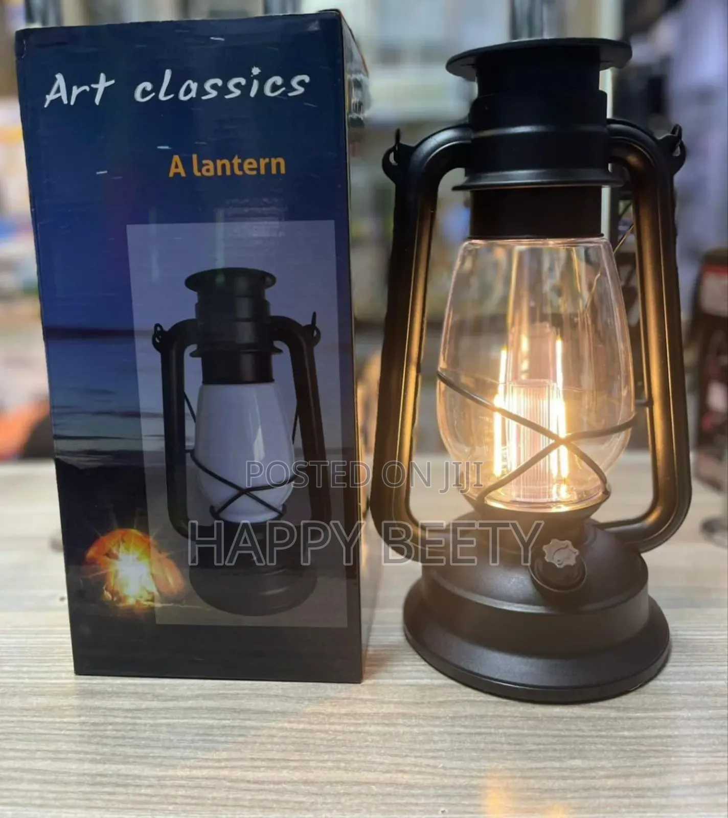 *Solar Rechargeable Big Art Classic Lantern*