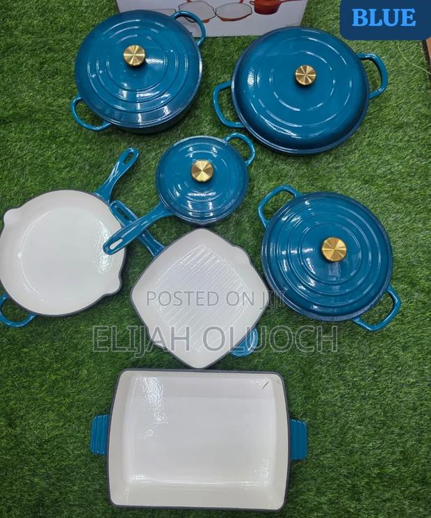 Nsfe 11 Pcs Enamel *Cast Iron Cooking Pots - thumbnail 3