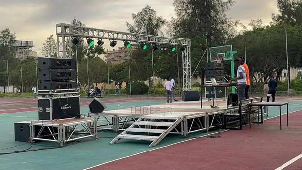 Goal Post Truss With Nice Stage Set Up for Hires