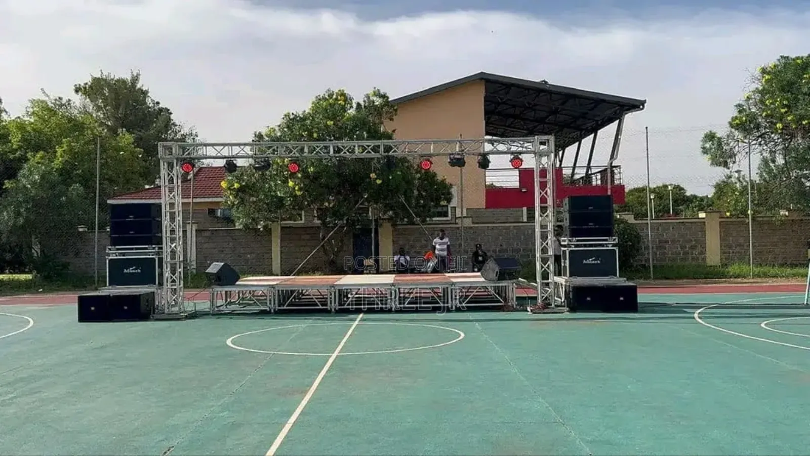 Goal Post Truss With Nice Stage Set Up for Hires