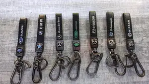 Classy Leather Branded Key Hanging Chains for Different Car Models