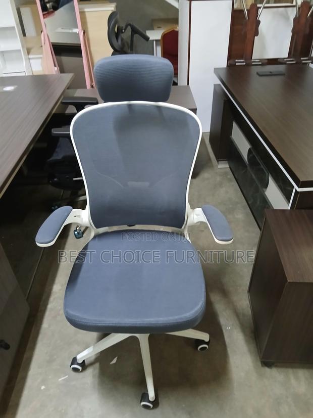 Office Chair; Adjustable Fabric High Back Orthopedic Office Chair - thumbnail 2