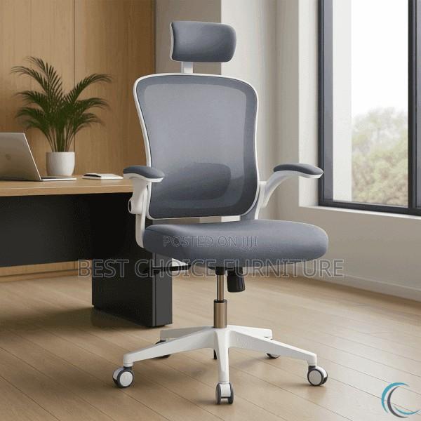Office Chair; Adjustable Fabric High Back Orthopedic Office Chair - thumbnail 3