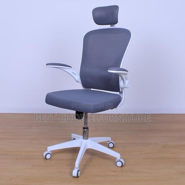 Office Chair; Adjustable Fabric High Back Orthopedic Office Chair - thumbnail 8