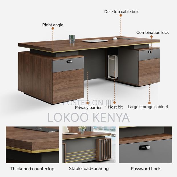 Office Deask ; 1800mm Executive L-Shaped Table - thumbnail 6