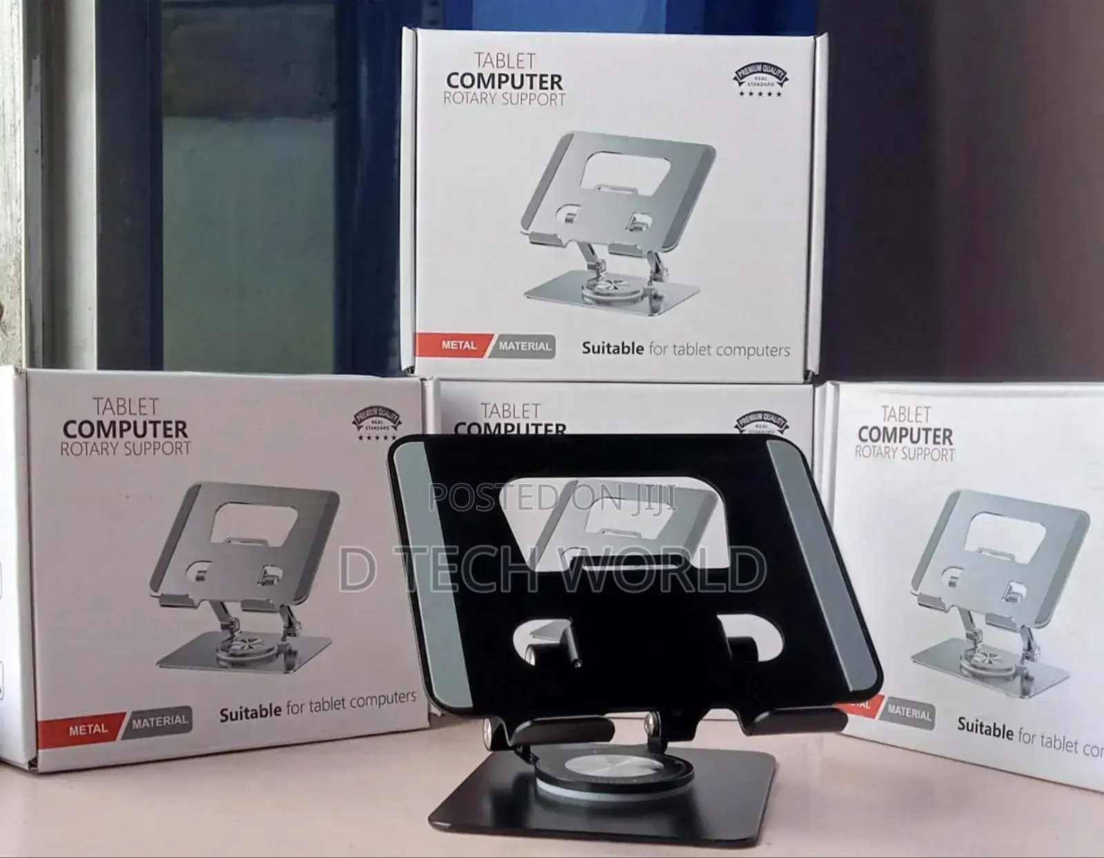 Tablet Stand 
 Metal Material``360°Rotation`Designed for Stability.