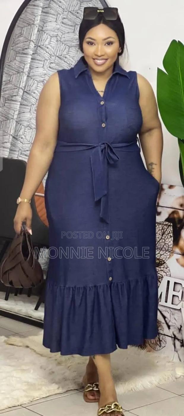Sleeveless Denim Dress - thumbnail 2