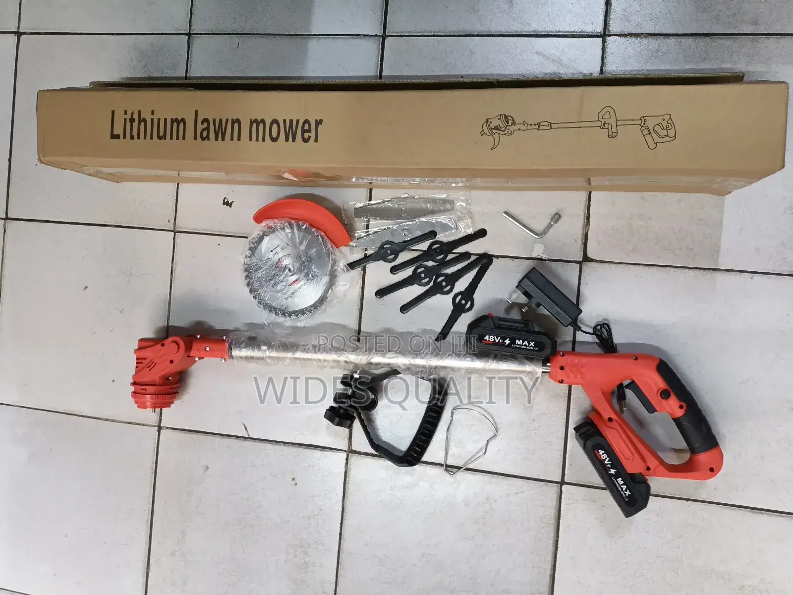 Cordless Brush Cutter and Pole Saw Combination Tool 48v Battery.