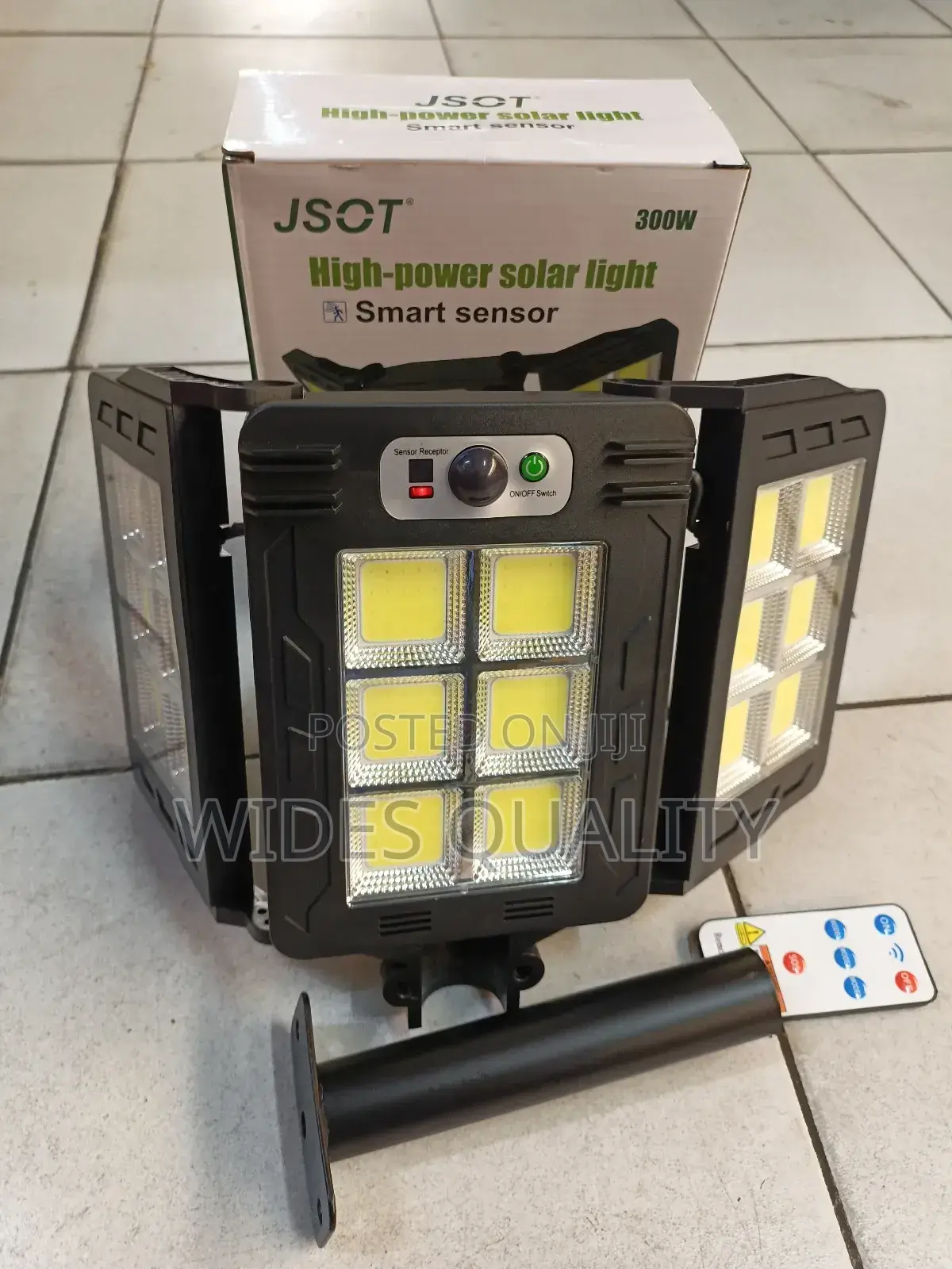 300 Watts High-Power Solar Light Smart Sensor With a Remote Control.