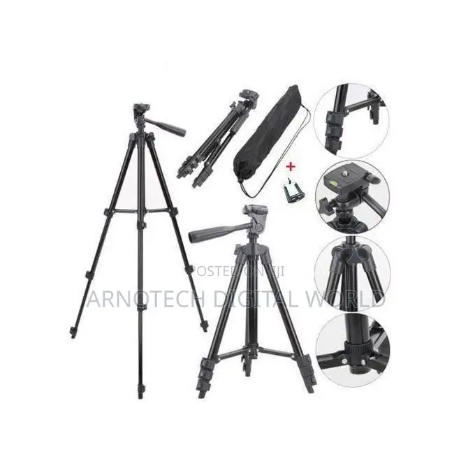 Tripod Stand With Clip For Phone And Camera