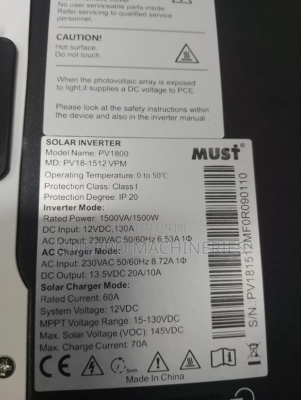 1.5kva 12v Must Hybrid Inverter - thumbnail 3