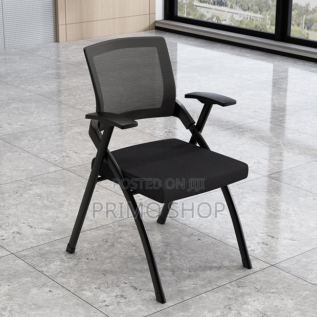 Office Chair : Black Folding Training Chair With Mesh Back - thumbnail 10
