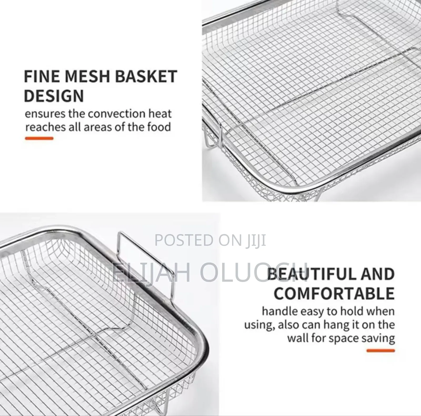 Air Fryer Basket For Oven*

✅Material: Stainless
 Steel