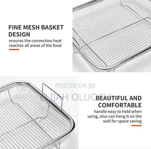 Air Fryer Basket For Oven*

✅Material: Stainless
 Steel