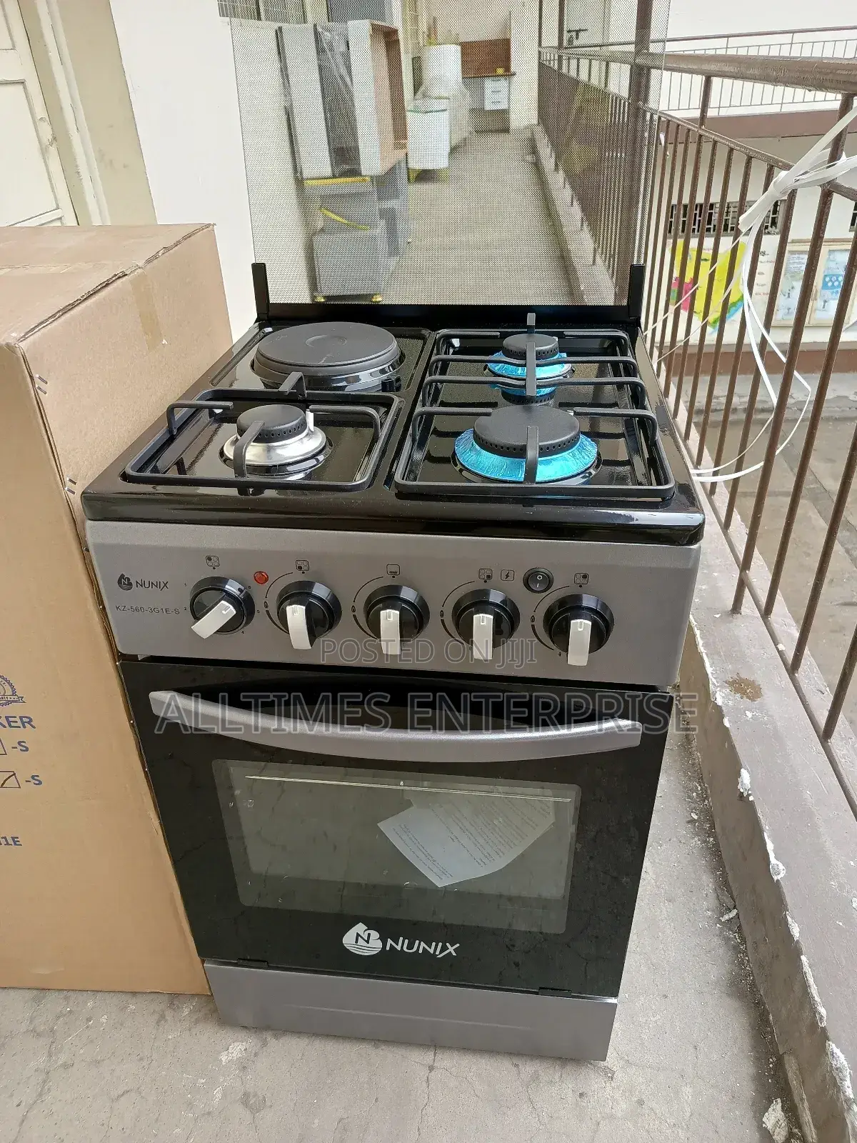 Nunix 50*55cm 3g+1e Standing Cooker With Electric Oven