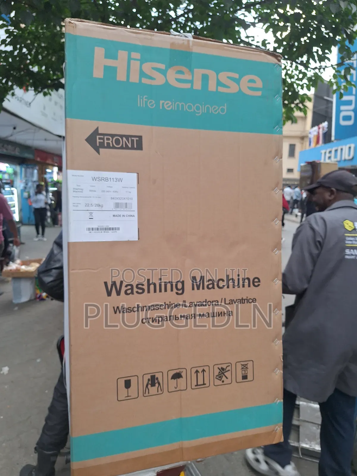 Hisense Washing Machine Twin Tub 11kg White Semi-Automatic-Wsrb113w