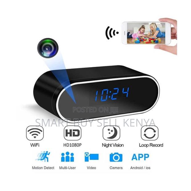 Easy Wireless Setup 1080p Hd Mini Table Clock Wifi Spy Hidden Camera - main view