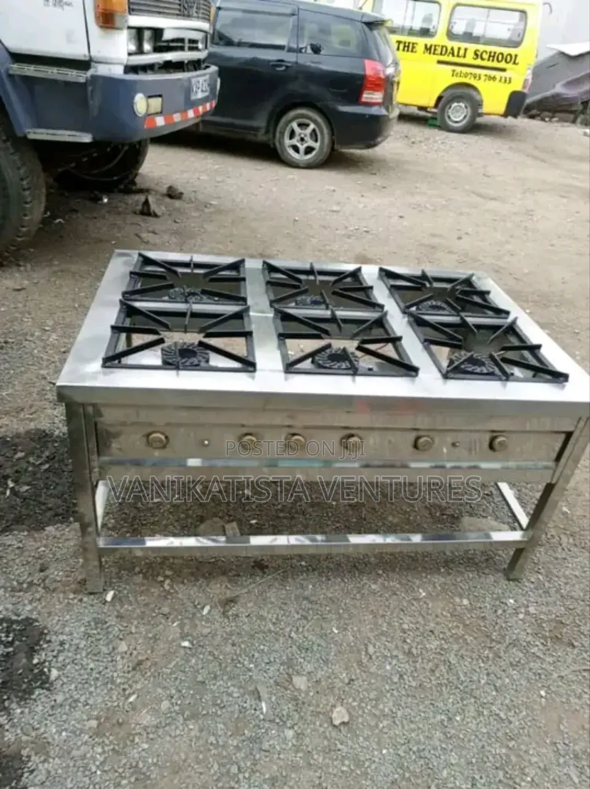 Stainless Steel 6 Burner Gas Cooker