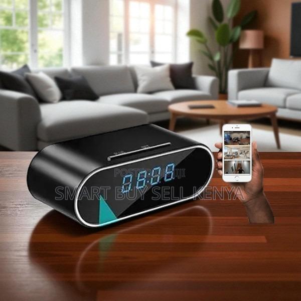 1080p Full Hd Mini Table Clock Wifi Spy Hidden Camera for Offices Use