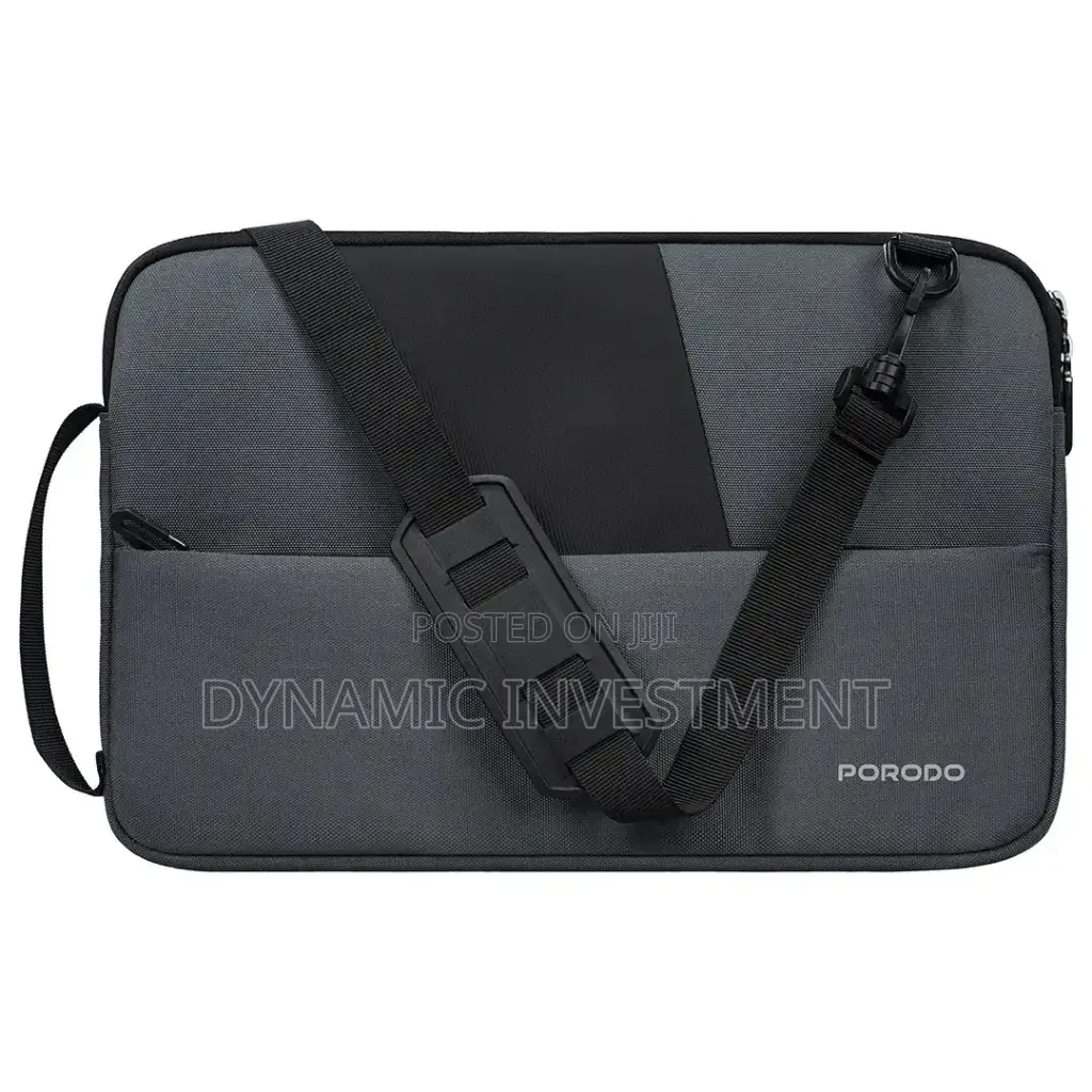 Porodo 16" Laptop Sleeve With Adjustable Shoulder Strap- Grey