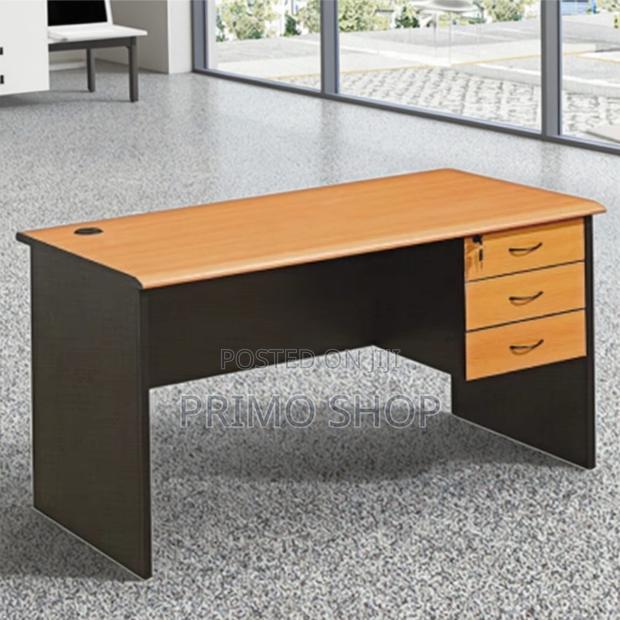Office Desk : Modern Office Desk Featuring a Wooden-Finish Top - thumbnail 3